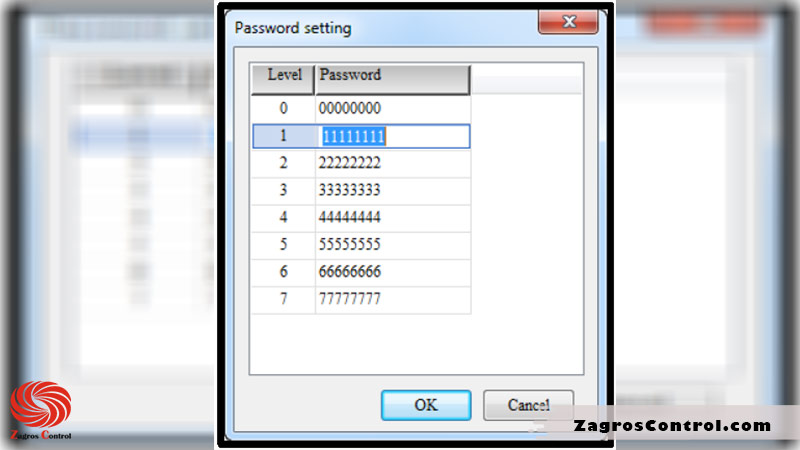 تعریف Password-password setting