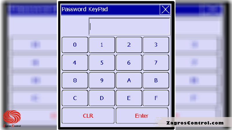 تعیین پسورد در نرم افزار (password keypad)