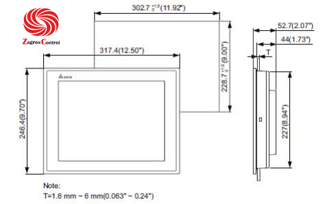 1 صفحه نمایش لمسی (HMI) دلتا مدل DOP-112MX
